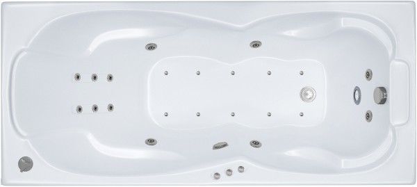 Акриловая ванна Triton Цезарь 180х80 см, гидромассаж, спиной массаж