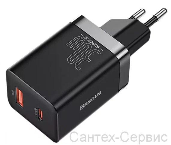 CCSUPР-Е01 Сетевое зарядное устройство Baseus Super Si 1C, 30W, черное