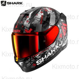 Шлем Shark Skwal i3, Черно-серо-красный