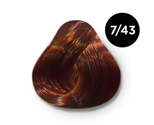 Перманентная крем-краска для волос OLLIN COLOR 7/43  русый медно-золотистый