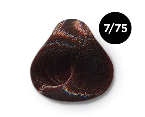 Перманентная крем-краска для волос OLLIN COLOR  7/75 русый коричнево-махагоновый
