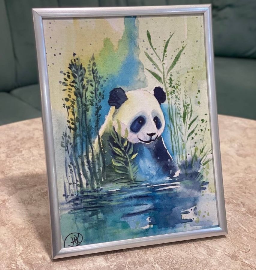 Картина "Панда в бамбуковой роще"