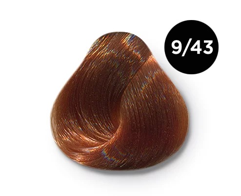 Перманентная крем-краска для волос OLLIN COLOR 9/43 блондин медно-золотистый