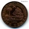 Либерия 1 цент 1984