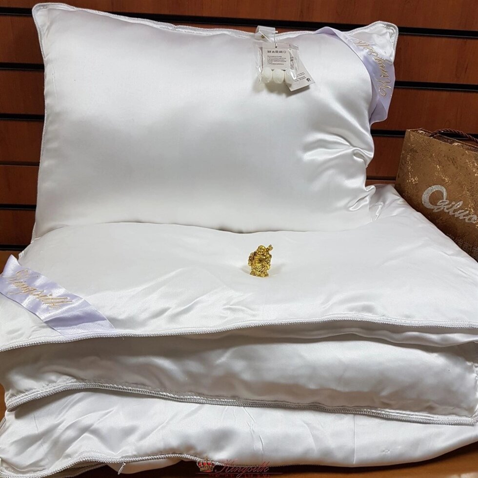Kingsilk Luxury 200х220 всесезонное одеяло белое шелк в шелке 0,9 кг