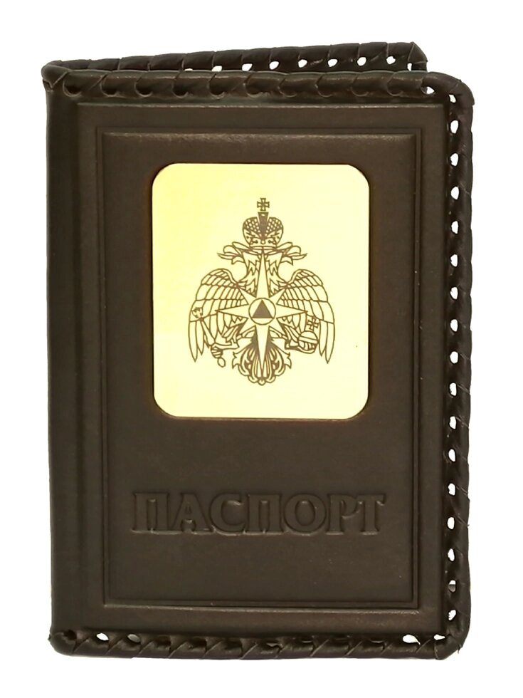 Макей Обложка на паспорт «МЧС». Цвет коричневый Арт. 009-20-06-16