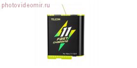 Аккумулятор Telesin для GoPro HERO 12/11/10/9 с функцией быстрой зарядки