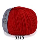 фото Пряжа Wool 115 Gazzal цвет 3319 красный классический