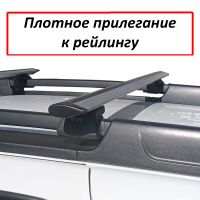 Багажник на рейлинги Renault Duster 2011-15, Inter Titan, крыловидные дуги