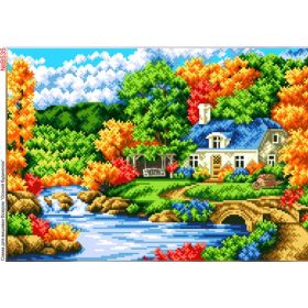 Biser-Art В535 Осенний дворик набор для вышивки бисером купить в магазине Золотая Игла