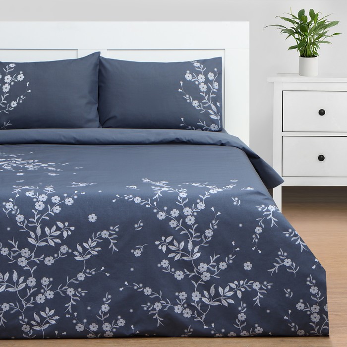 Постельное бельё Этель 2 сп Floral print, 175х215 см, 200х220 см, 50х70 см -2 шт, поплин