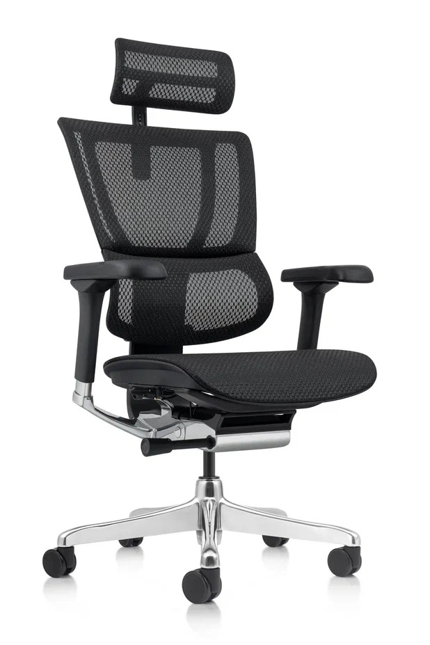 Эргономичное ортопедическое кресло IOO-E2 ELITE (Каркас чёрный/ сетка чёрная)