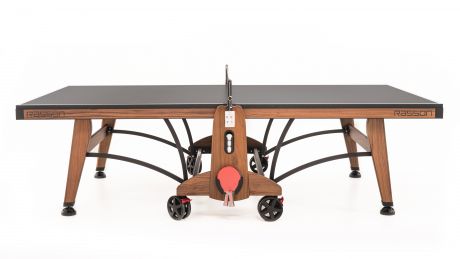 Теннисный стол складной для помещений RASSON PREMIUM T03 Indoor (274 х 152,5 х 76 см, натуральный орех) с сеткой