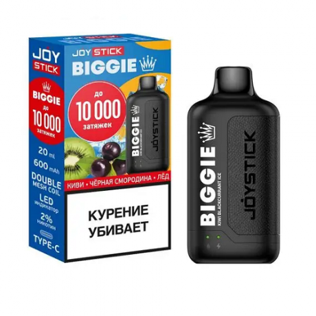 Joystick Biggie 10000 - Киви черная смородина лед