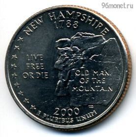 США 25 центов 2000 D Нью-Гэмпшир