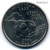 США 25 центов 2004 D Мичиган