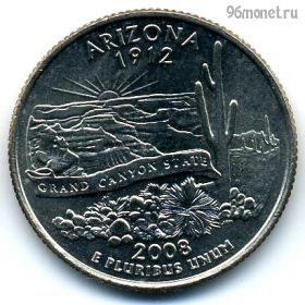 США 25 центов 2008 D Аризона