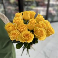 Жёлтая роза из Эквадора Mix (50cм)