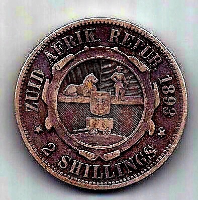 2 шиллинга 1893 Южная Африка Редкий год