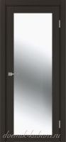Межкомнатная дверь ТУРИН 501.2 ЭКО-шпон Венге, стекло - Зеркало / Зеркало