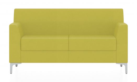 Двухместный диван Смарт (Цвет обивки жёлтый/оливково-жёлтый)
