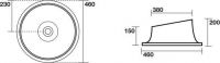 Асимметричная раковина 46 см Kerasan Ciotola 430501 схема 3