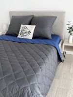 Комплект постельного белья с одеялом New Style КМ-002 графит-синий [в ассортименте]