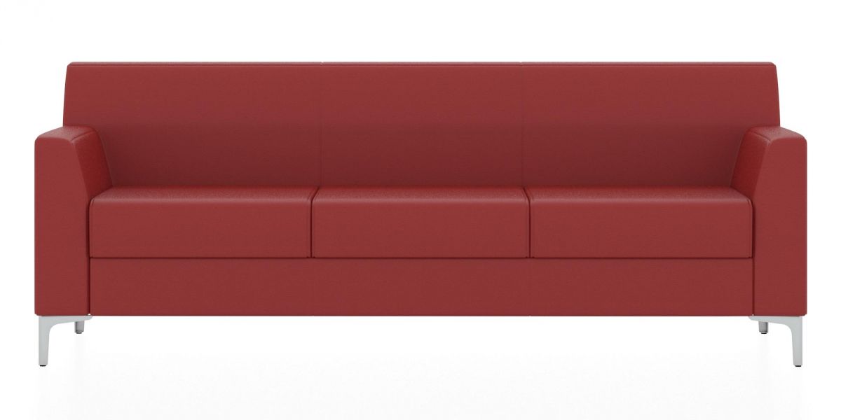 Трёхместный диван Смарт (Цвет обивки красный)