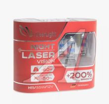 Лампа галоген ClearLight H11 CL Laser Vision +200% комплект