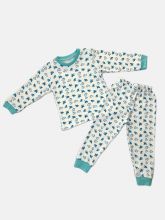 Пижама интерлок-пенье универсальная, голубые сердечки, арт. C-PJ023-ITp