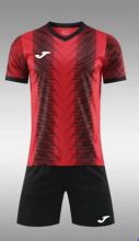 Форма футбольная детская комплект Joma Milan SRT 2024 Красно-черная