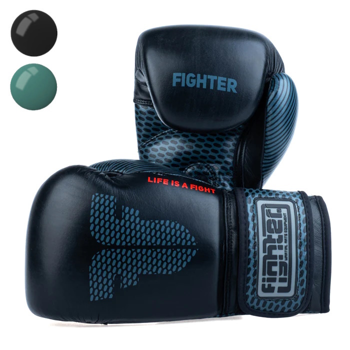 Боксерские перчатки Fighter Training Black-Khaki