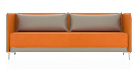 Трёхместный диван Графит Н (Цвет обивки оранжевый)