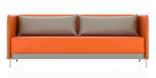 Трёхместный диван Графит Н (Цвет обивки оранжевый)