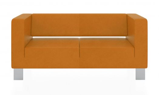 Двухместный диван Горизонт 1600x900x730 мм (Цвет обивки оранжевый)