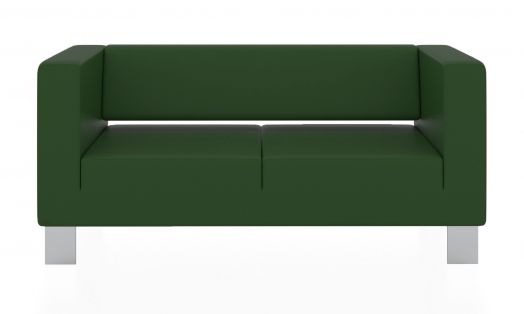 Двухместный диван Горизонт 1600x900x730 мм (Цвет обивки зелёный)