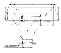 Прямоугольная стальная ванна Bette Form 2950 180x80 схема 3