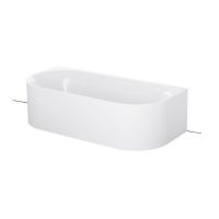 Овальная пристенная ванна Bette Lux Oval I Silhouette 3415 CWVVS 170х80 схема 1