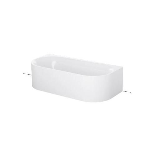 Изображение Овальная пристенная ванна Bette Lux Oval I Silhouette 3417 CWVVS 190х95