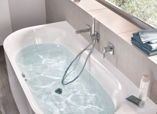 Овальная пристенная ванна Bette Lux Oval I Silhouette 3417 CWVVS 190х95 схема 7