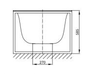Прямоугольная отдельностоящая ванна Bette Lux Shape 3452 180х80 схема 4