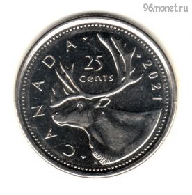 Канада 25 центов 2021