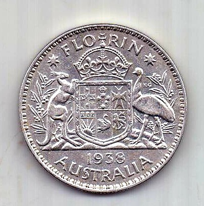 1 флорин 1938 Австралия AUNC Редкий год
