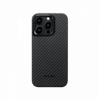 Чехол-накладка Pitaka MagEZ Case 4 для iPhone 15 Pro Max, кевлар, черный/серый