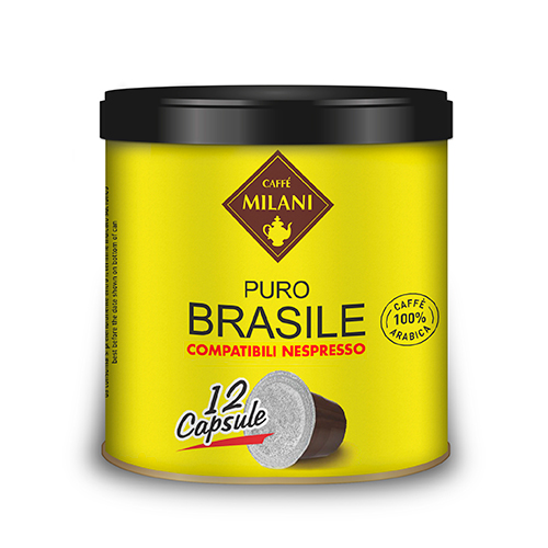 Кофе в капсулах MILANI "BRAZIL SANTOS", банка 12 шт.