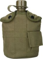 Армейская фляжка с котелком Military Flask в чехле 1 литр зелёная