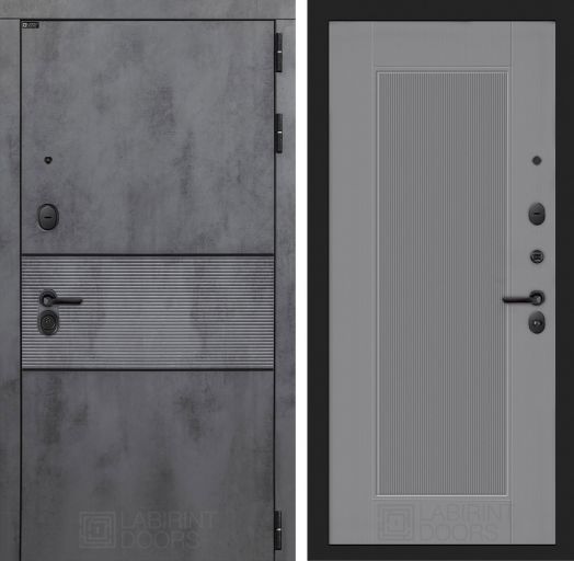 Дверь Входная Лабиринт (LABIRINT) INFINITY 30 Серый софт рельеф