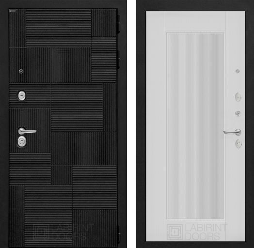 Дверь Входная Лабиринт (LABIRINT) PAZL 30 Белый софт рельеф