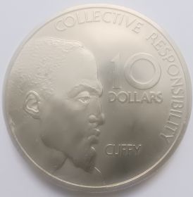 10 лет Независимости 10 долларов Гайана 1977