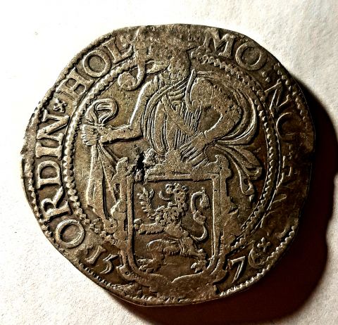 1 талер Левендальдер 1576 Голландия Нидерланды Редкий год AUNC- XF